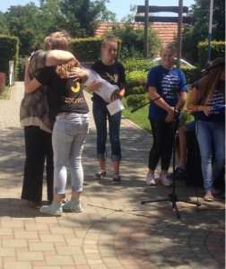 Lorena Hubina i razrednica Andrea Martinčić