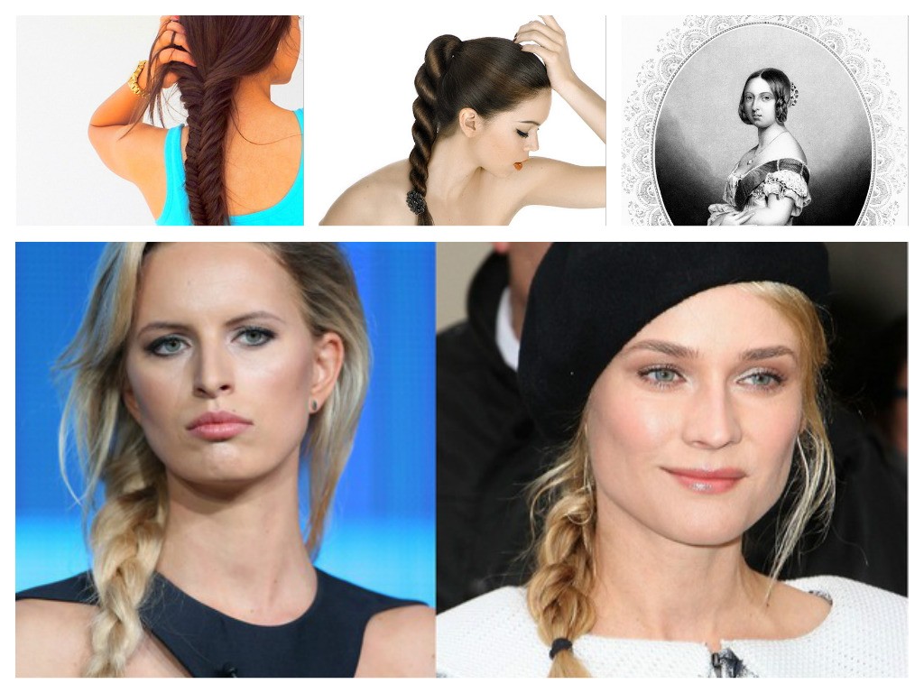 Različiti stilovi pletenica: 1. riblja kost, 2. uvrnuta, 3. kraljica Viktorija-frizura tipična za sredinu 19.stoljeća 4. Karolina Kurkova 5. Diane Kruger