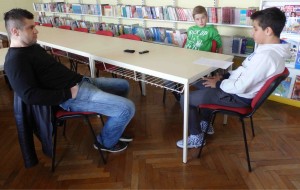 Trušček i novinari Marko i Sebastija